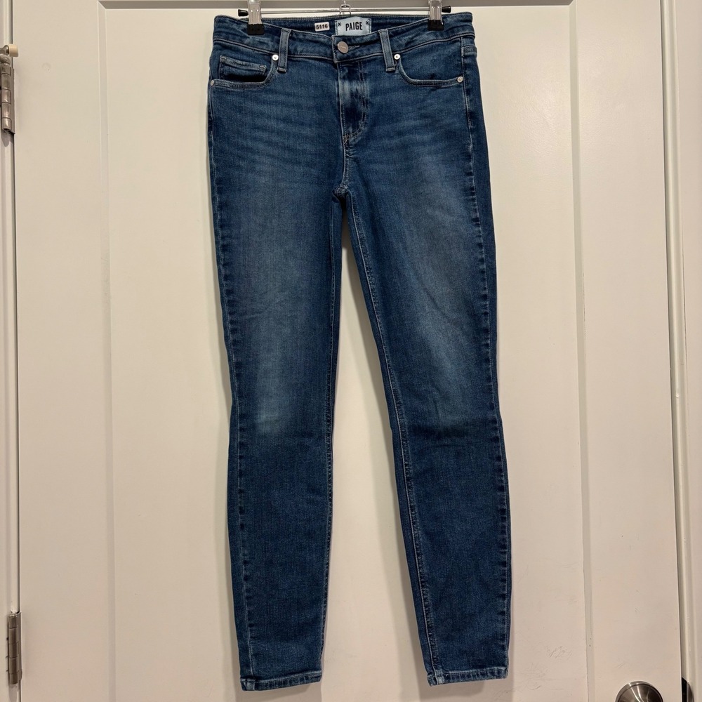 Paige Women Blue Skinny Jeans Size 27 Medium Wash Denim Pants
